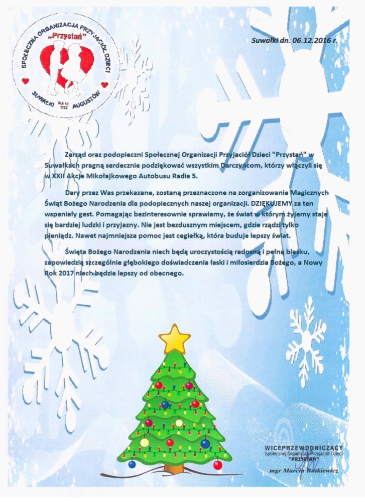 Mikołajkowy Autobus Radia 5 w Suwałkach